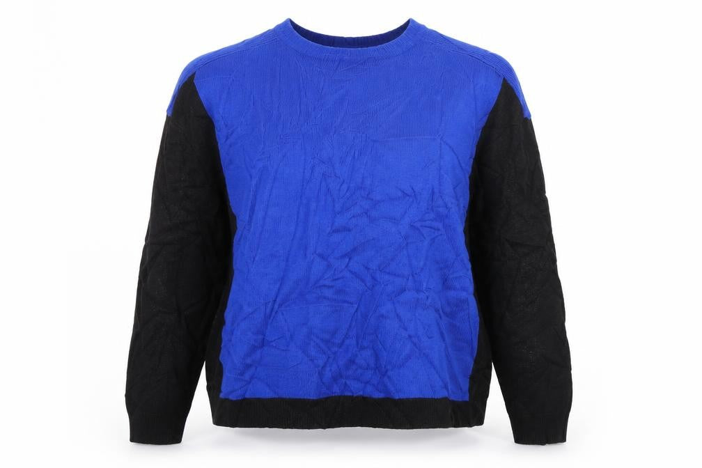 Marks and Spencer Womens Blue Crew Neck  Acrylic Pullover Jumper Size 14