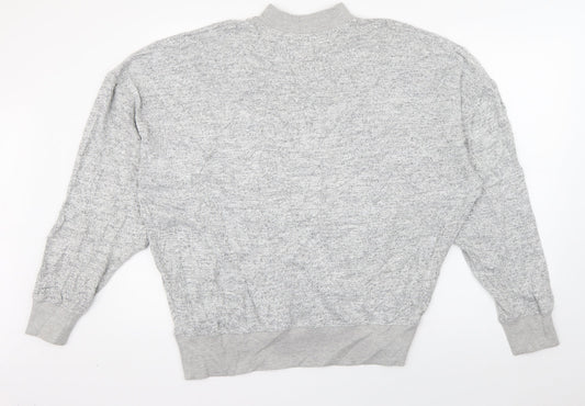 Topshop Womens Grey  Viscose Pullover Sweatshirt Size 14  Pullover