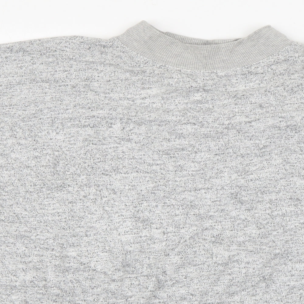 Topshop Womens Grey  Viscose Pullover Sweatshirt Size 14  Pullover