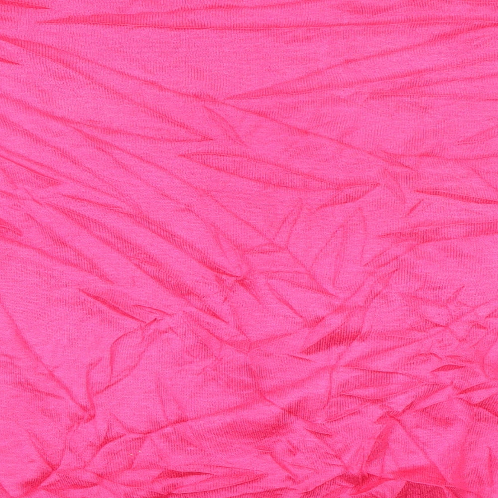 Marks and Spencer Womens Pink Boat Neck  Acrylic Pullover Jumper Size L