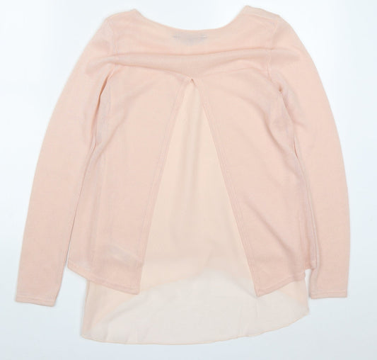 New Look Womens Pink Round Neck  Viscose Pullover Jumper Size S