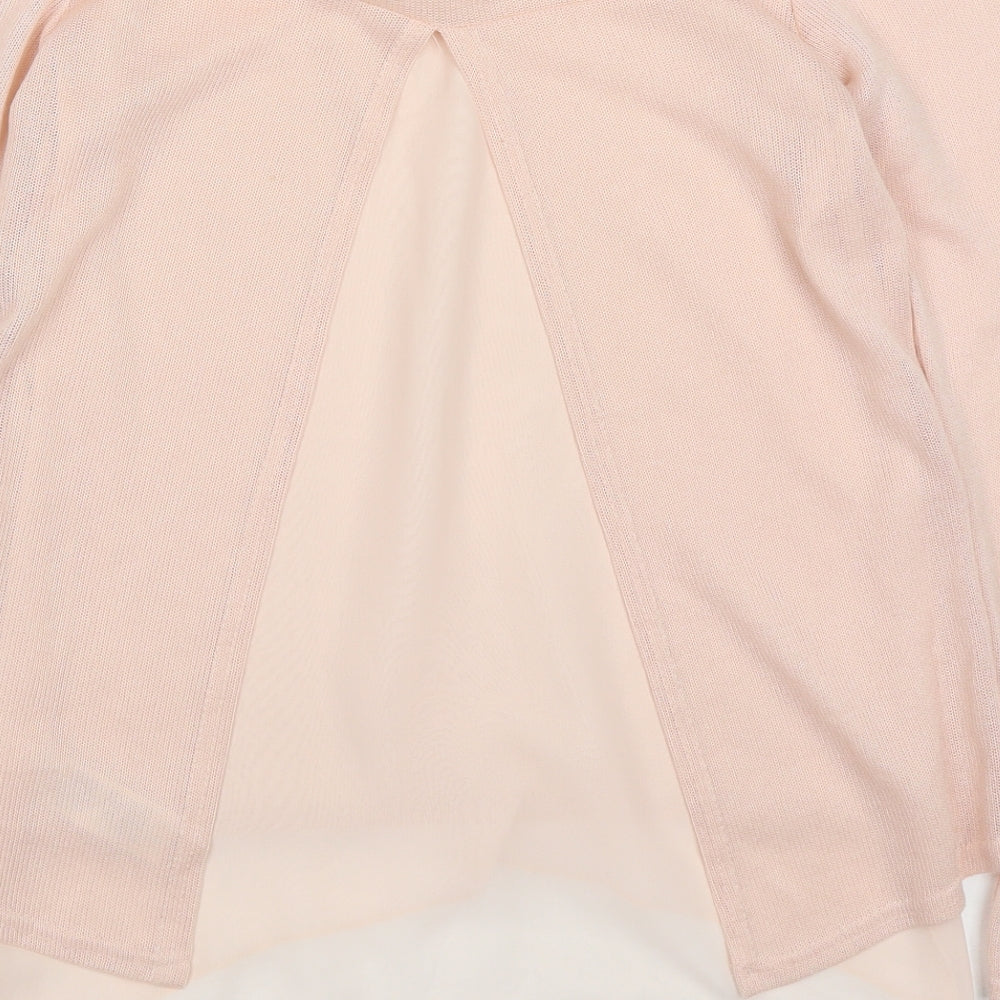 New Look Womens Pink Round Neck  Viscose Pullover Jumper Size S