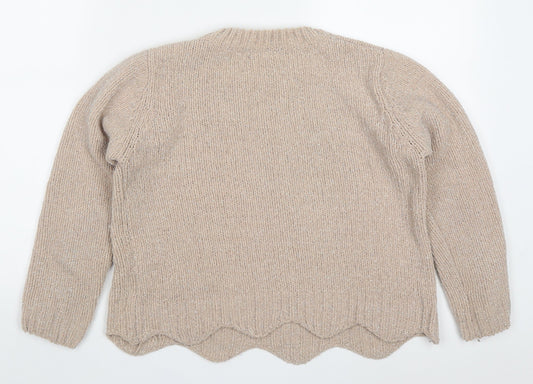 Jane Norman Womens Pink Round Neck  Polyester Pullover Jumper Size 8