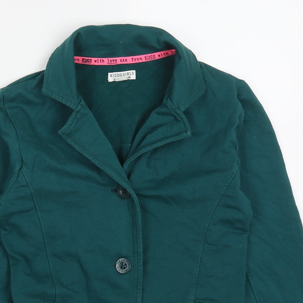 Kiddo Girls Green   Jacket  Size 12 Years  Button