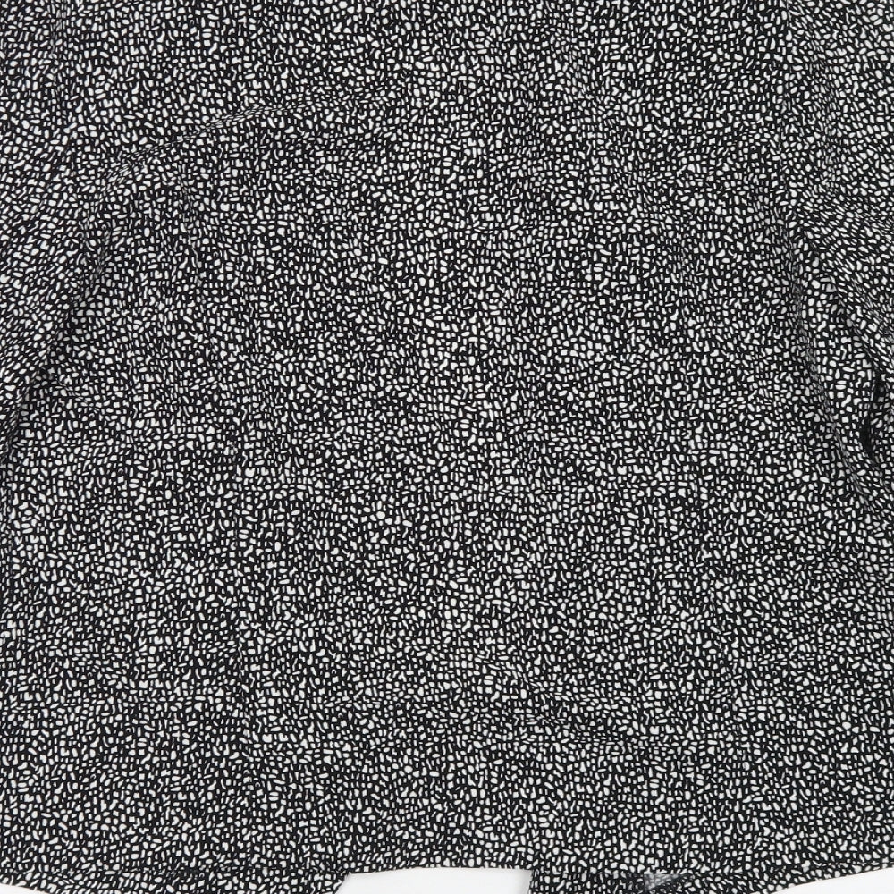 BHS Womens Black Animal Print  Jacket Blazer Size 10