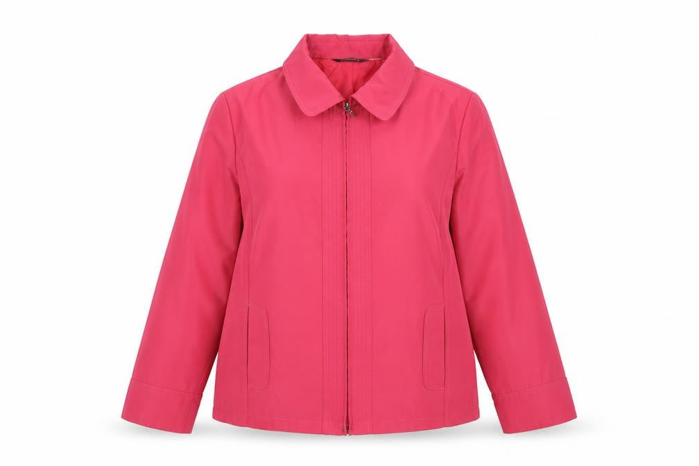 Bonmarché Womens Pink Overcoat Jacket Size M Zip