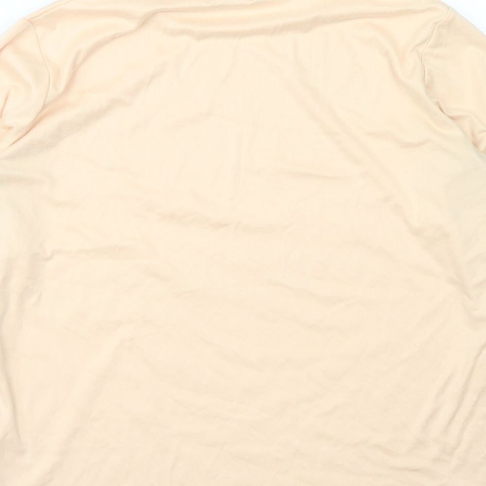Green Lamb Womens Orange  Polyester Basic T-Shirt Size 12 High Neck