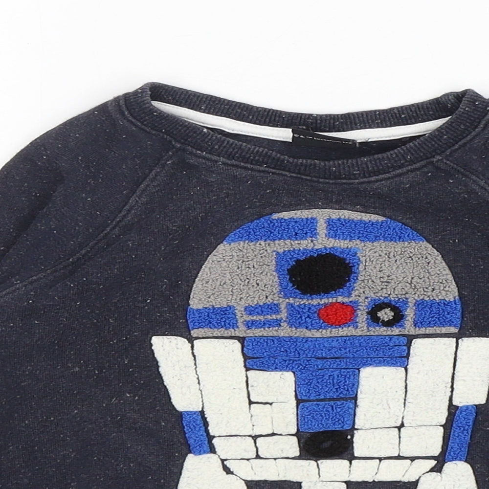 NEXT Boys Blue  Cotton Pullover Sweatshirt Size 2-3 Years   - R2D2