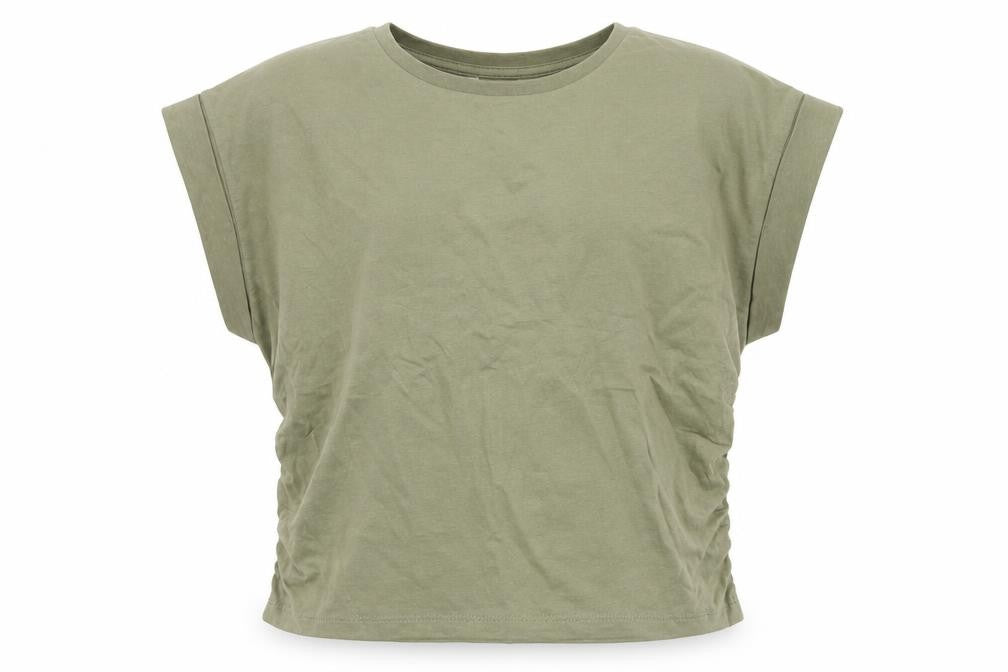Matalan Boys Green  Cotton Basic T-Shirt Size 12 Years Round Neck