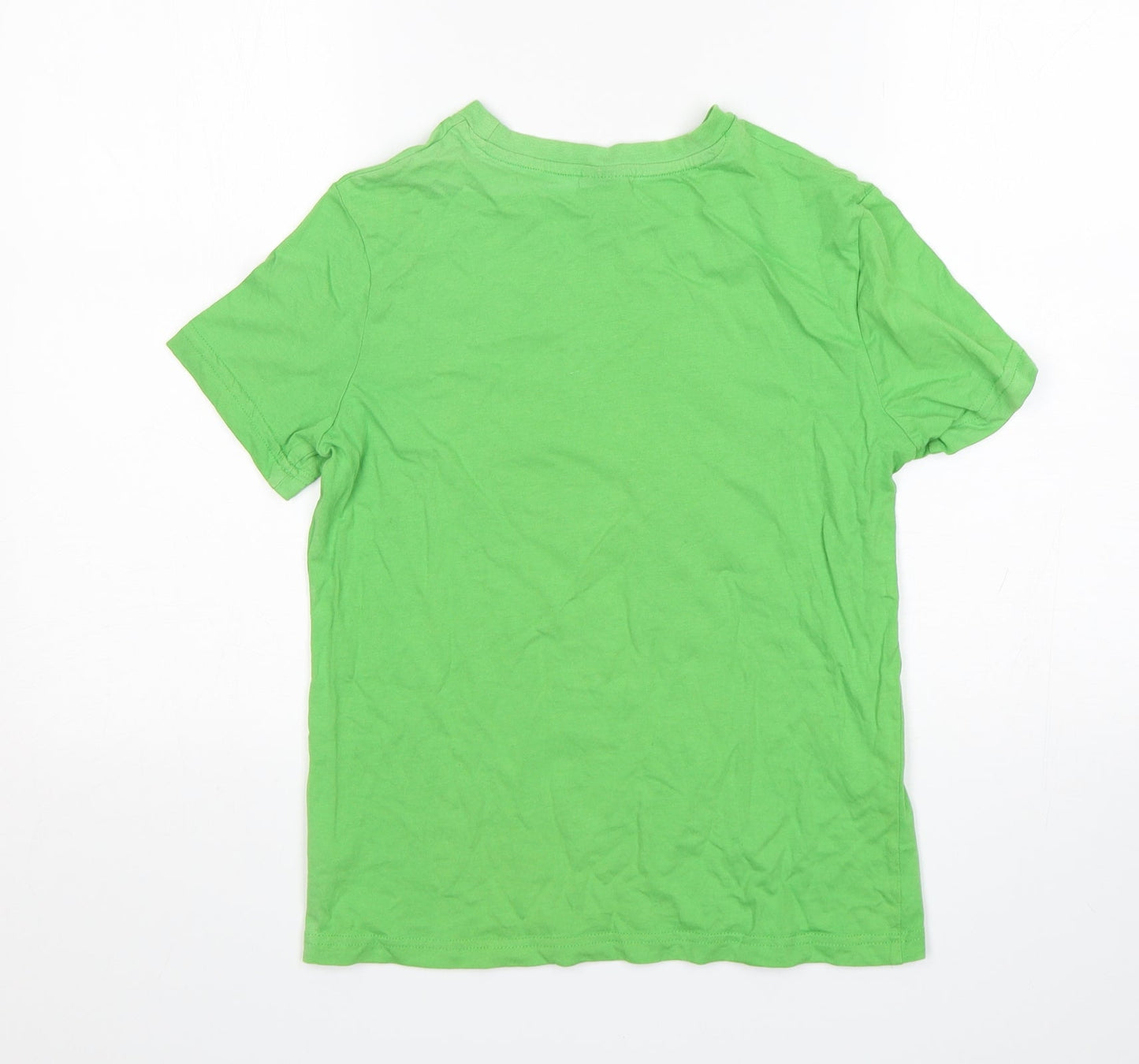 George Boys Green  Cotton Basic T-Shirt Size 10-11 Years Round Neck  - XBOX