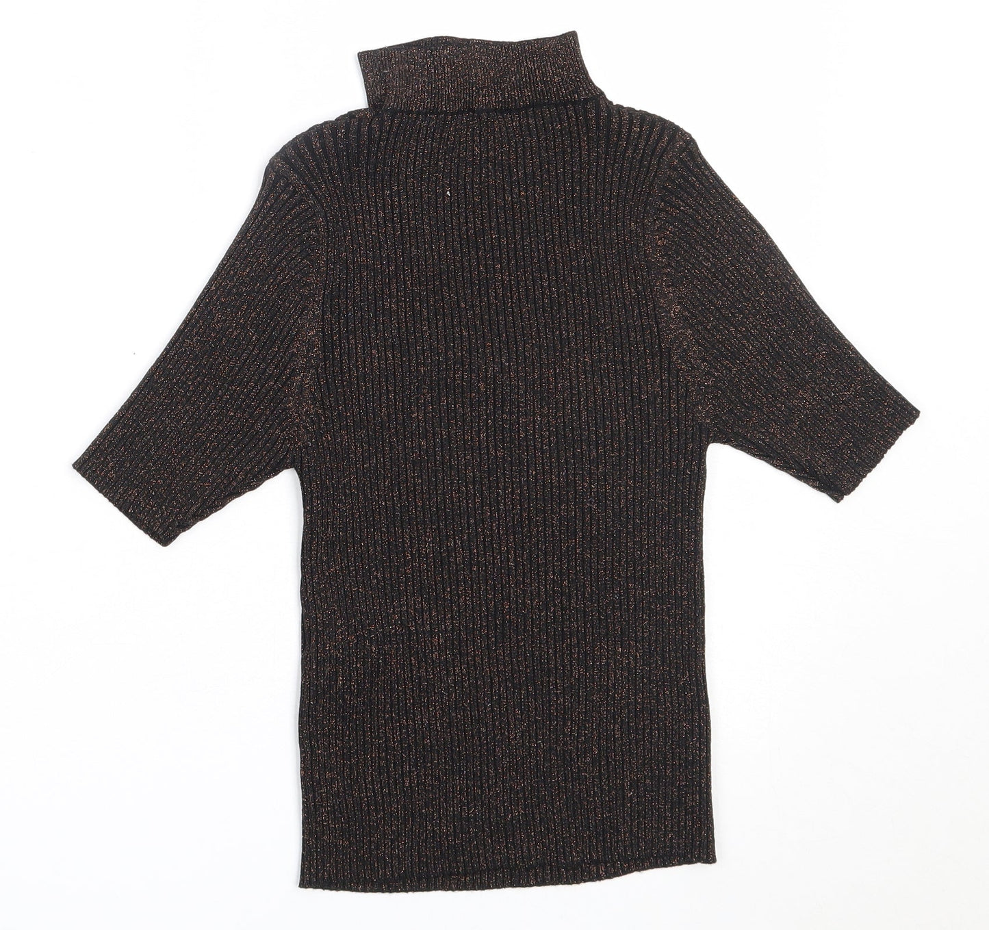 New Look Womens Black  Viscose Basic Blouse Size 8 V-Neck