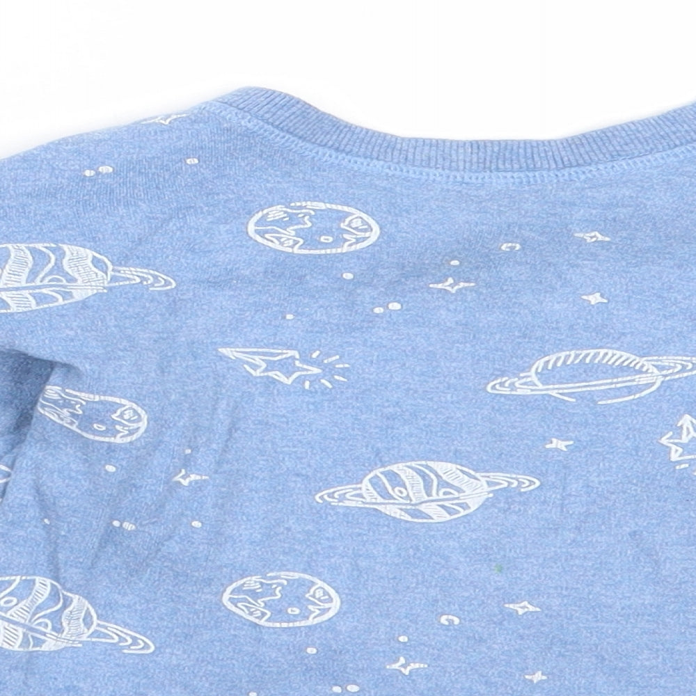 NEXT Boys Blue Solid Cotton  Pyjama Top Size 4-5 Years