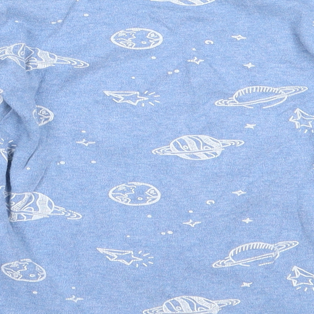 NEXT Boys Blue Solid Cotton  Pyjama Top Size 4-5 Years
