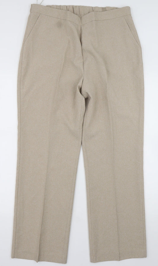 vonmarch Womens Brown  Polyester Trousers  Size 16 L30 in Regular