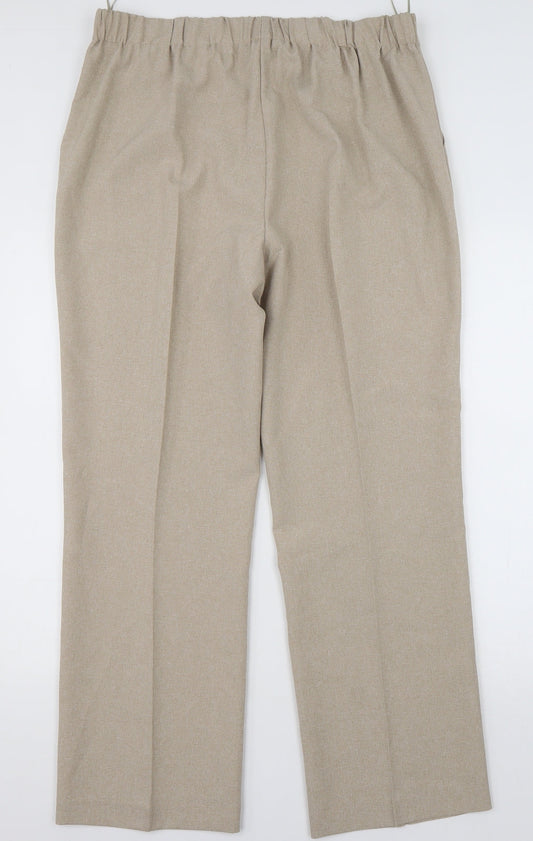 vonmarch Womens Brown  Polyester Trousers  Size 16 L30 in Regular