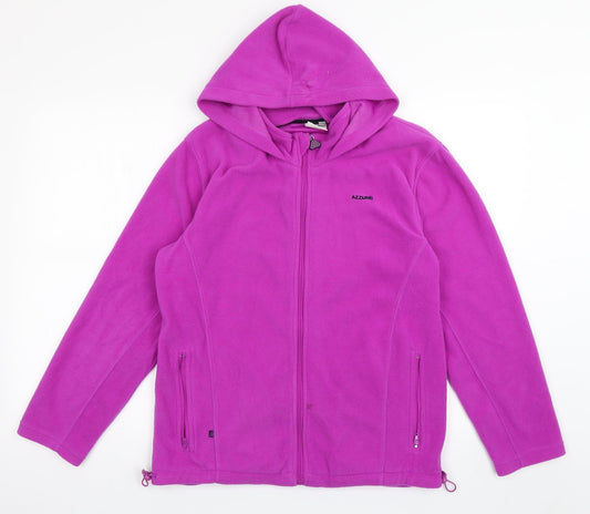 Azzurri Womens Purple  Polyester Full Zip Sweatshirt Size M  Zip