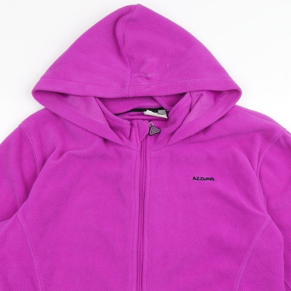 Azzurri Womens Purple  Polyester Full Zip Sweatshirt Size M  Zip