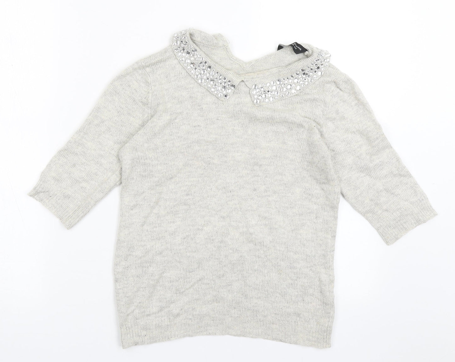 Dorothy Perkins Womens Beige  Nylon Pullover  Size 8  Button