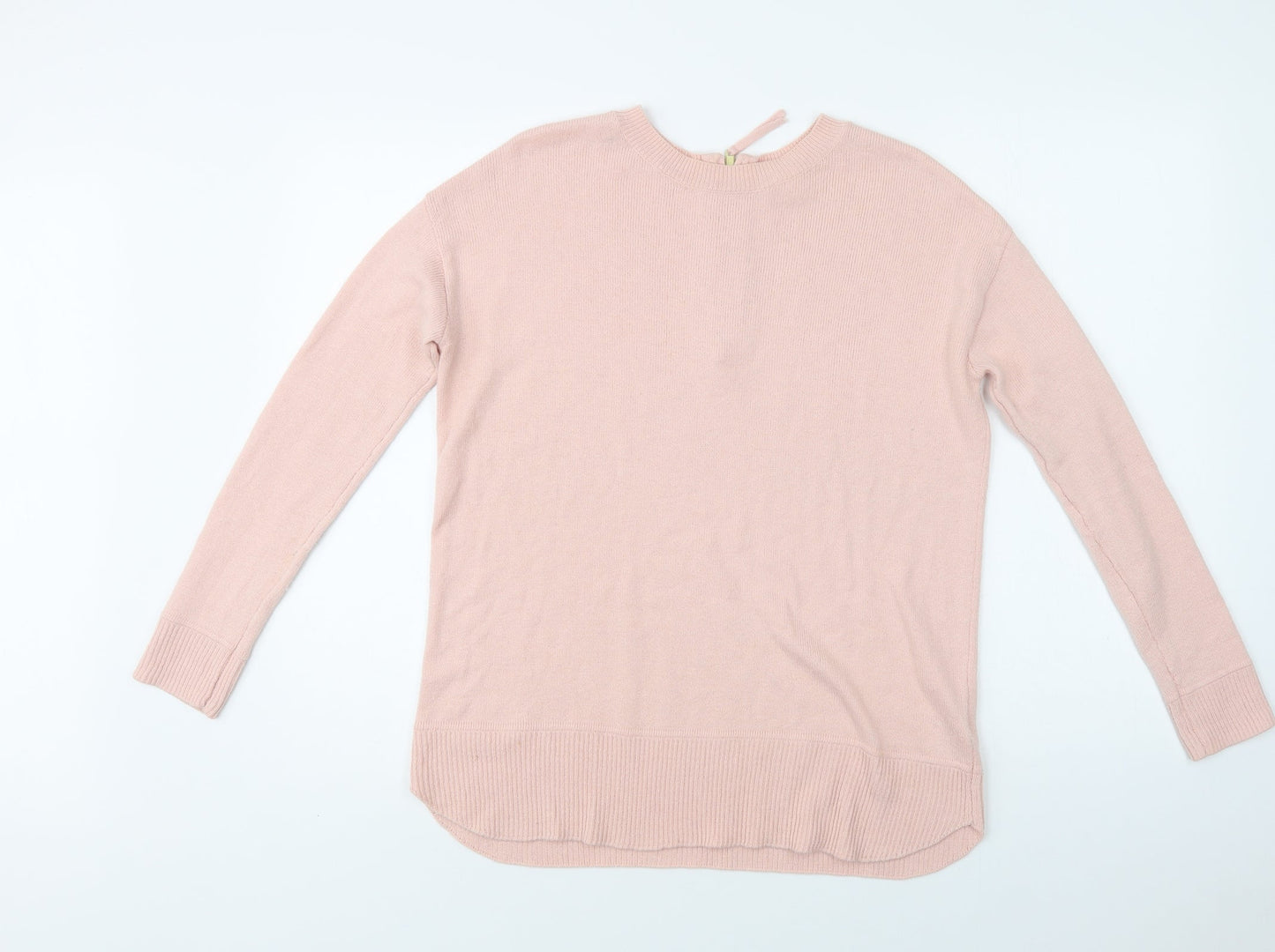 H&M Womens Pink Crew Neck  Polyester Pullover Jumper Size S