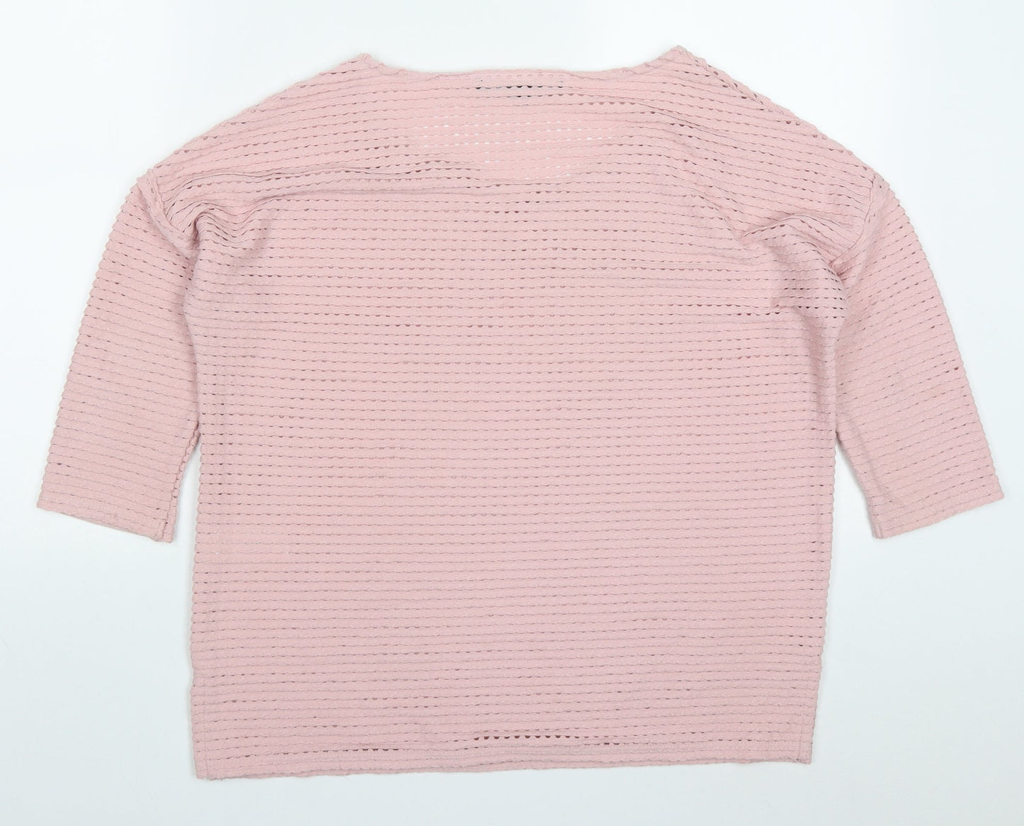 French Connection Womens Pink Round Neck  Polyester Pullover Jumper Size S