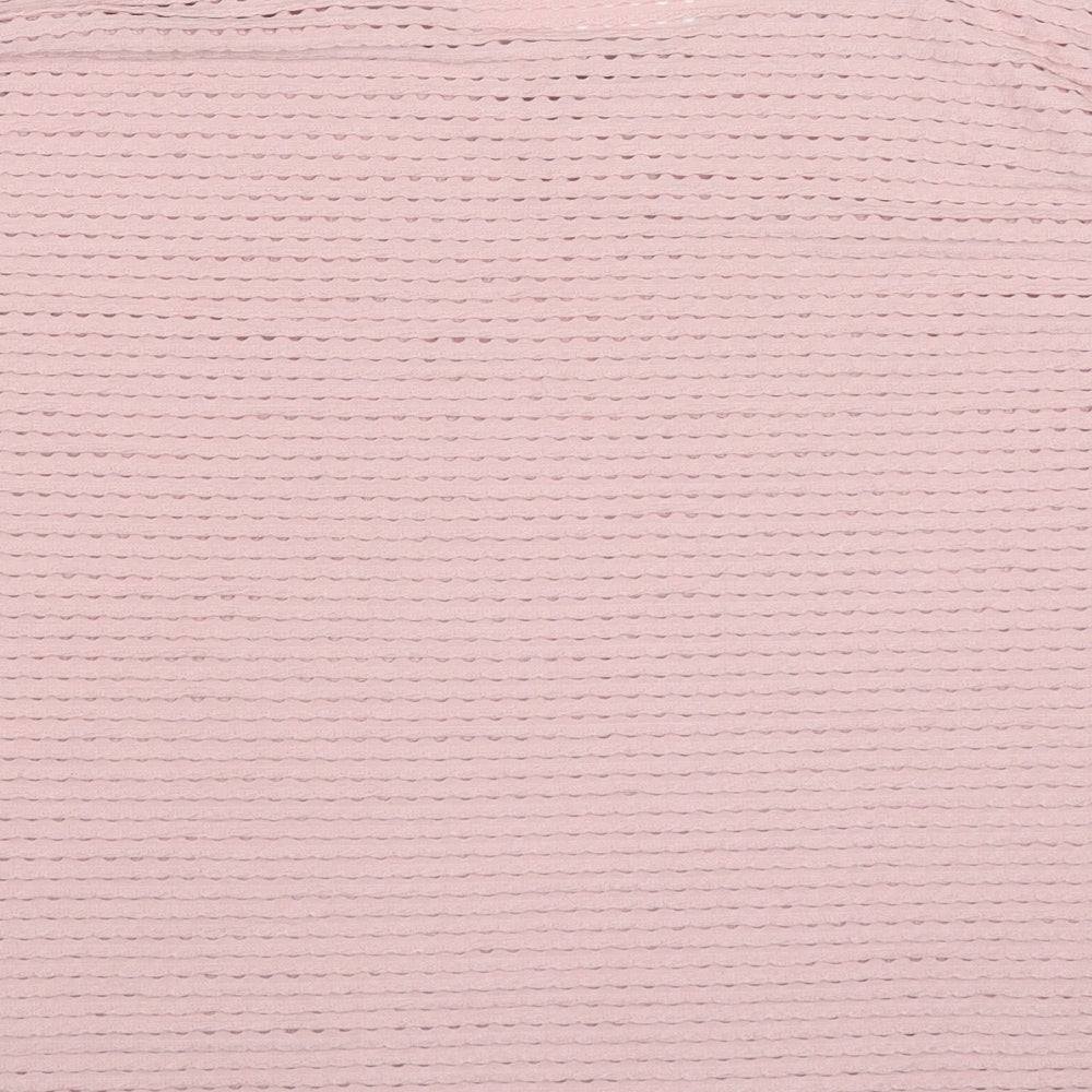 French Connection Womens Pink Round Neck  Polyester Pullover Jumper Size S