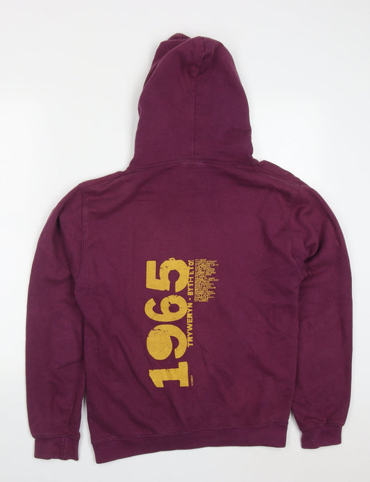 All We Do is Mens Purple  Cotton Pullover Hoodie Size S   - Tryweryn