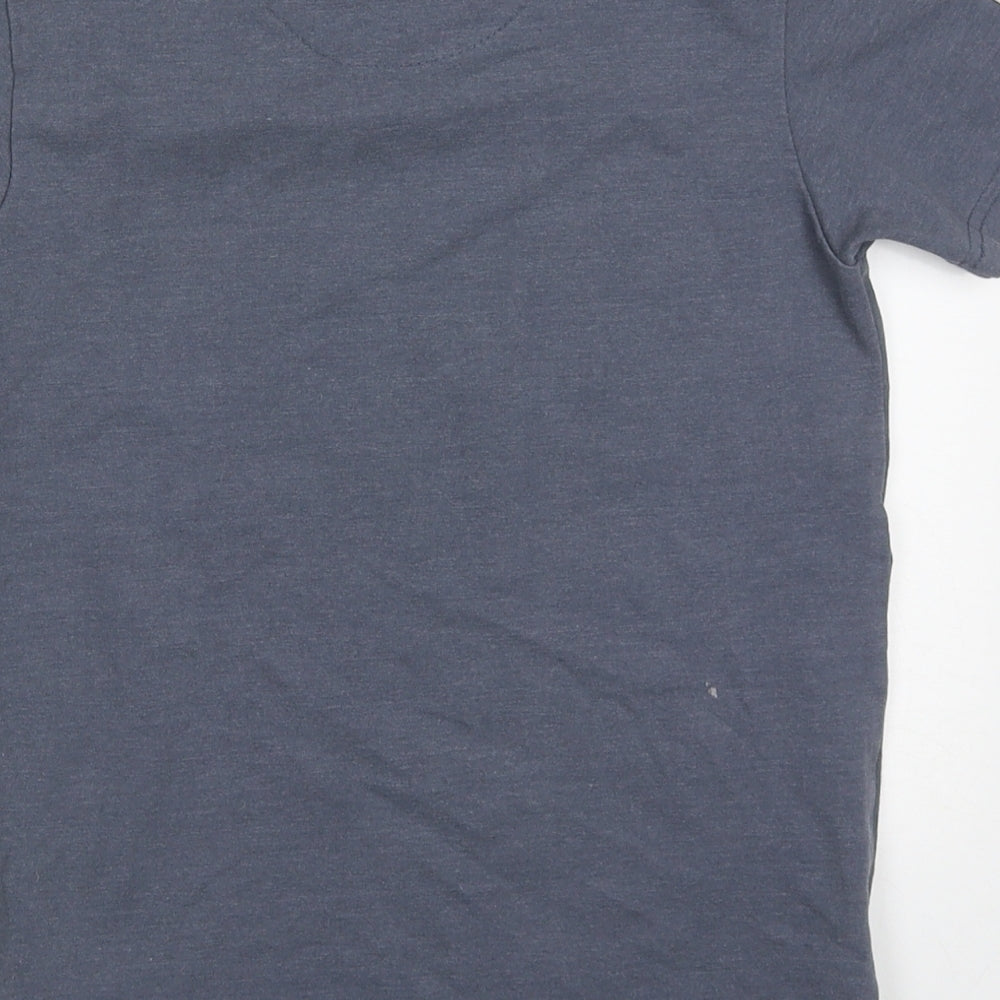 Holyfield Boys Grey  Cotton Basic T-Shirt Size 10-11 Years Crew Neck Pullover