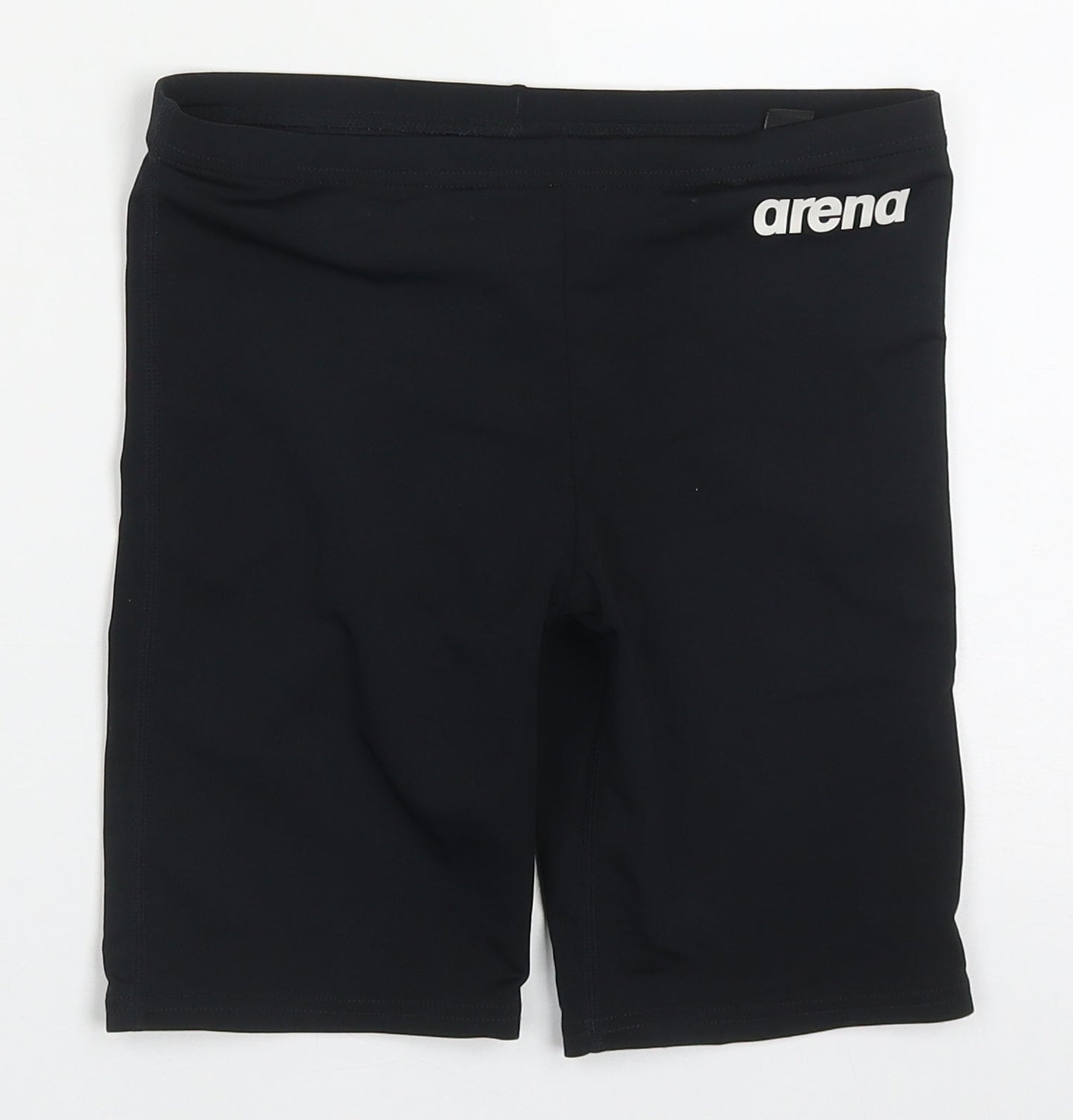 Arena Boys Black  Polyester Biker Shorts Size 12-13 Years  Regular Drawstring