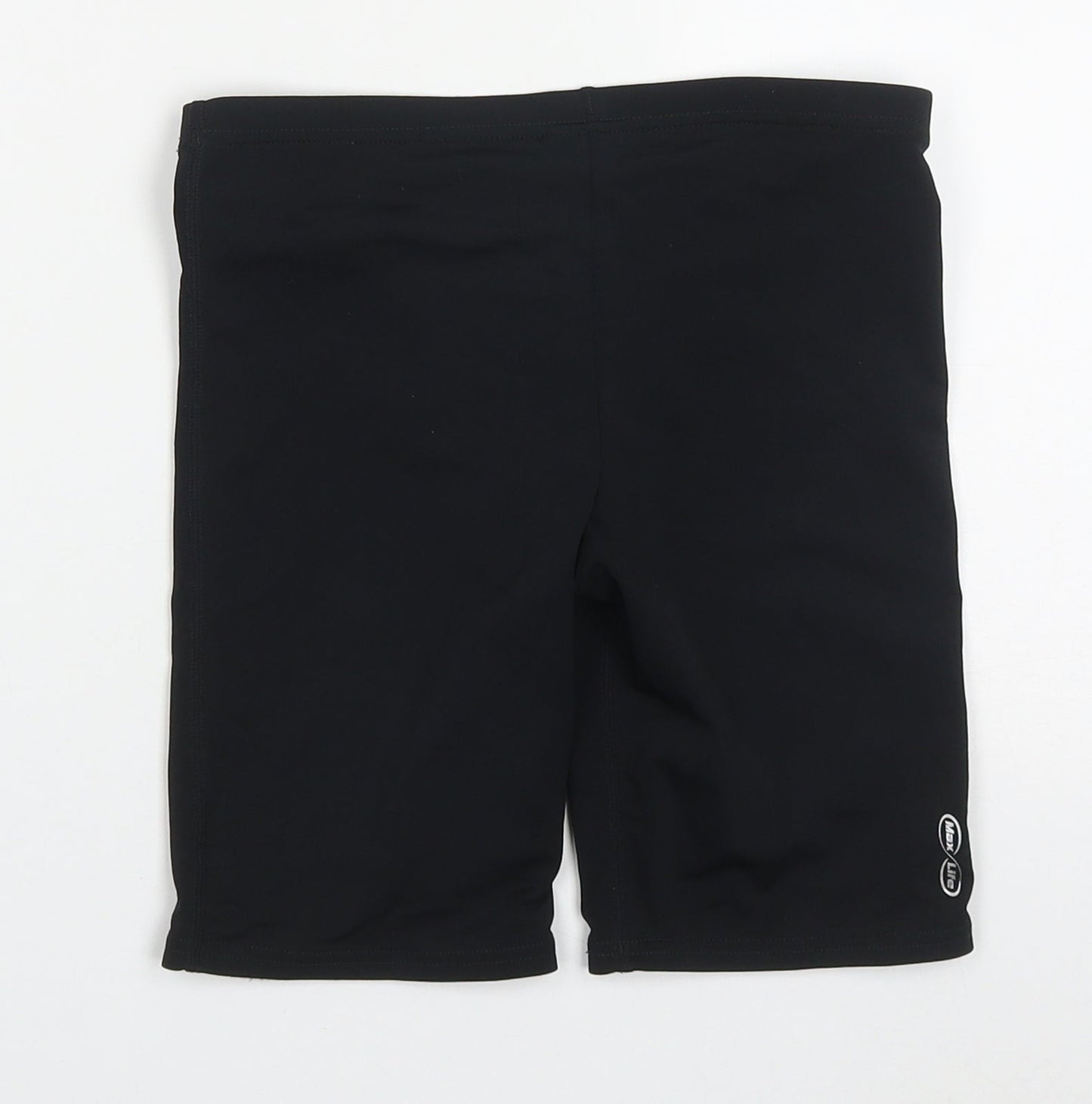 Arena Boys Black  Polyester Biker Shorts Size 12-13 Years  Regular Drawstring