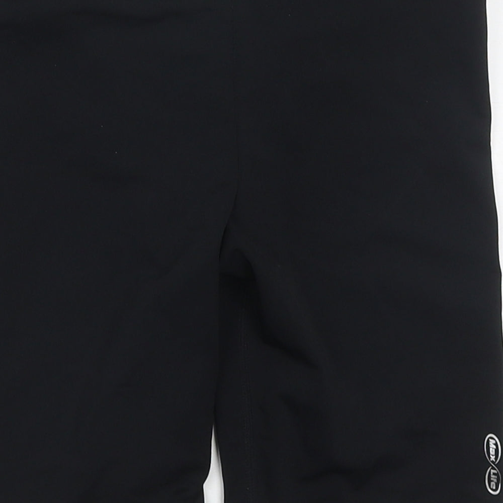 Arena Boys Black  Polyester Biker Shorts Size 12-13 Years  Regular Drawstring