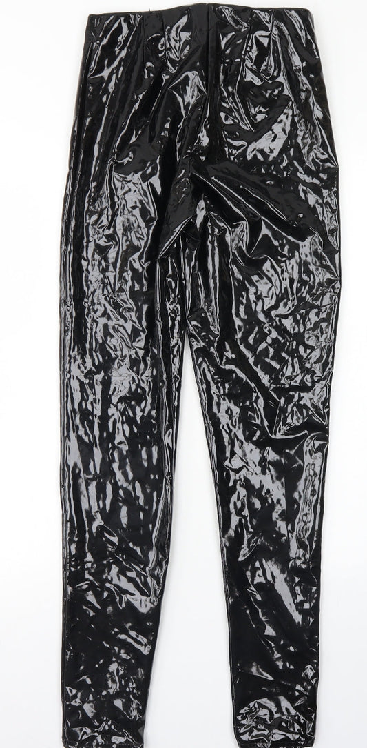 Stylewise Womens Black  Polyester Trousers  Size 10 L29 in Regular Zip