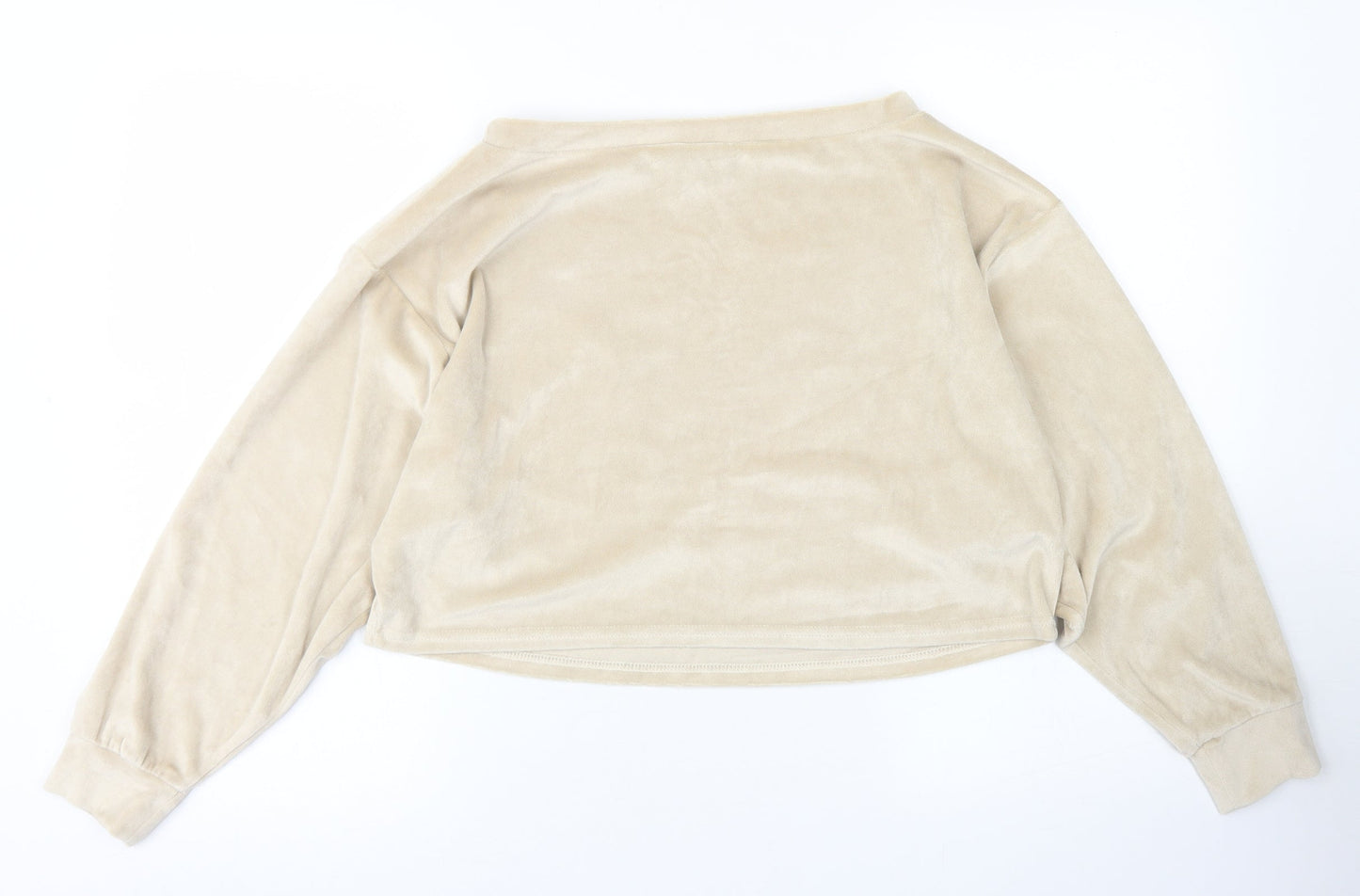 ASOS Womens Brown  Polyester Pullover Sweatshirt Size 10   - Cropped