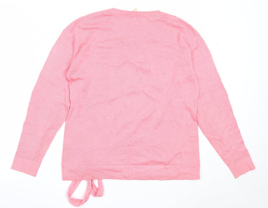 Esprit Womens Pink Round Neck  Acrylic Pullover Jumper Size S