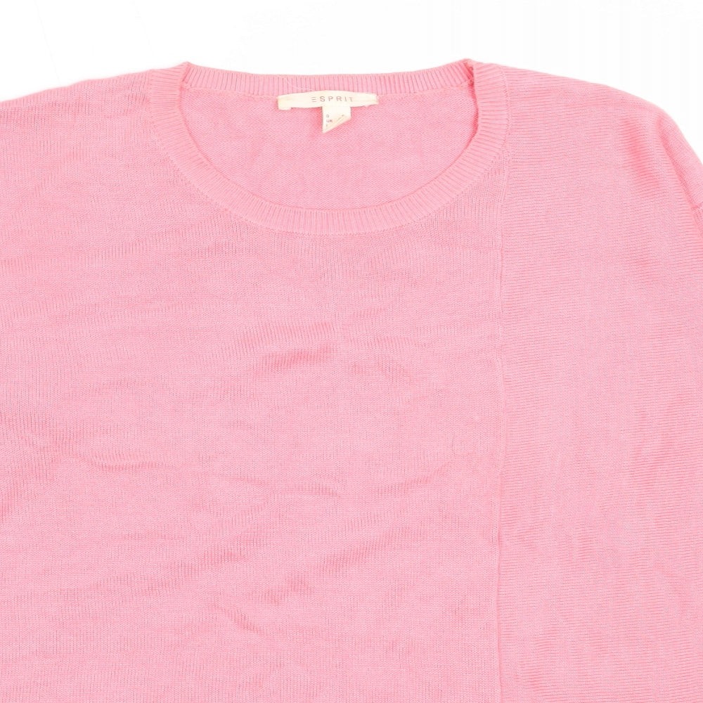 Esprit Womens Pink Round Neck  Acrylic Pullover Jumper Size S
