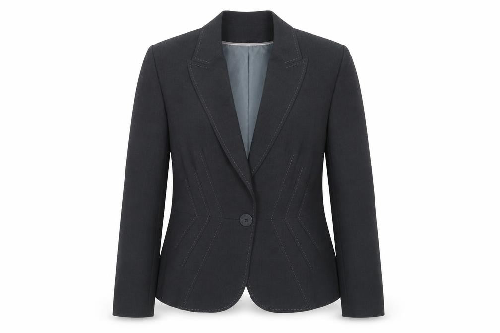 Marks and Spencer Womens Grey  Polyester Jacket Blazer Size 14