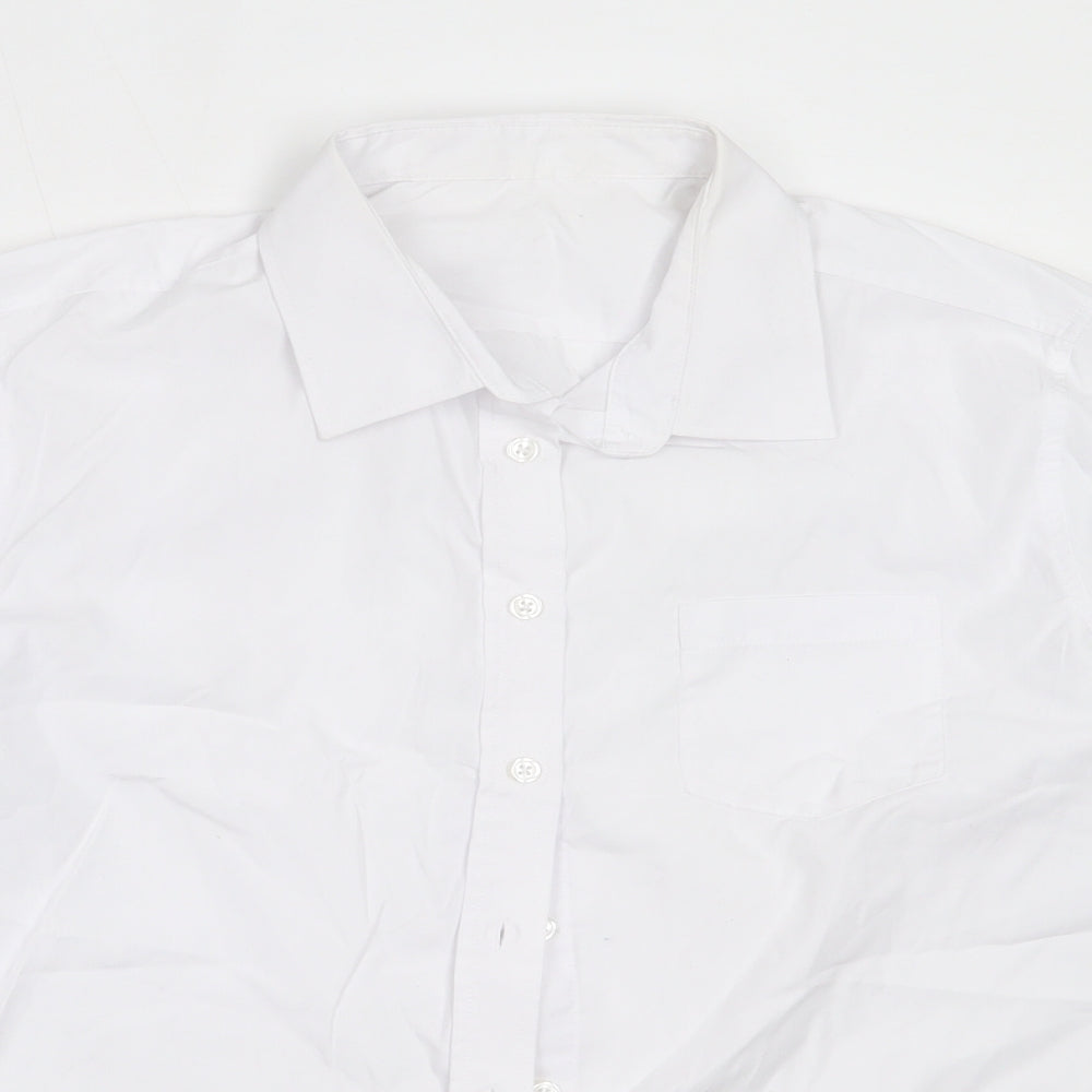 Matalan Boys White  Polyester Basic Button-Up Size 16 Years Collared  - school