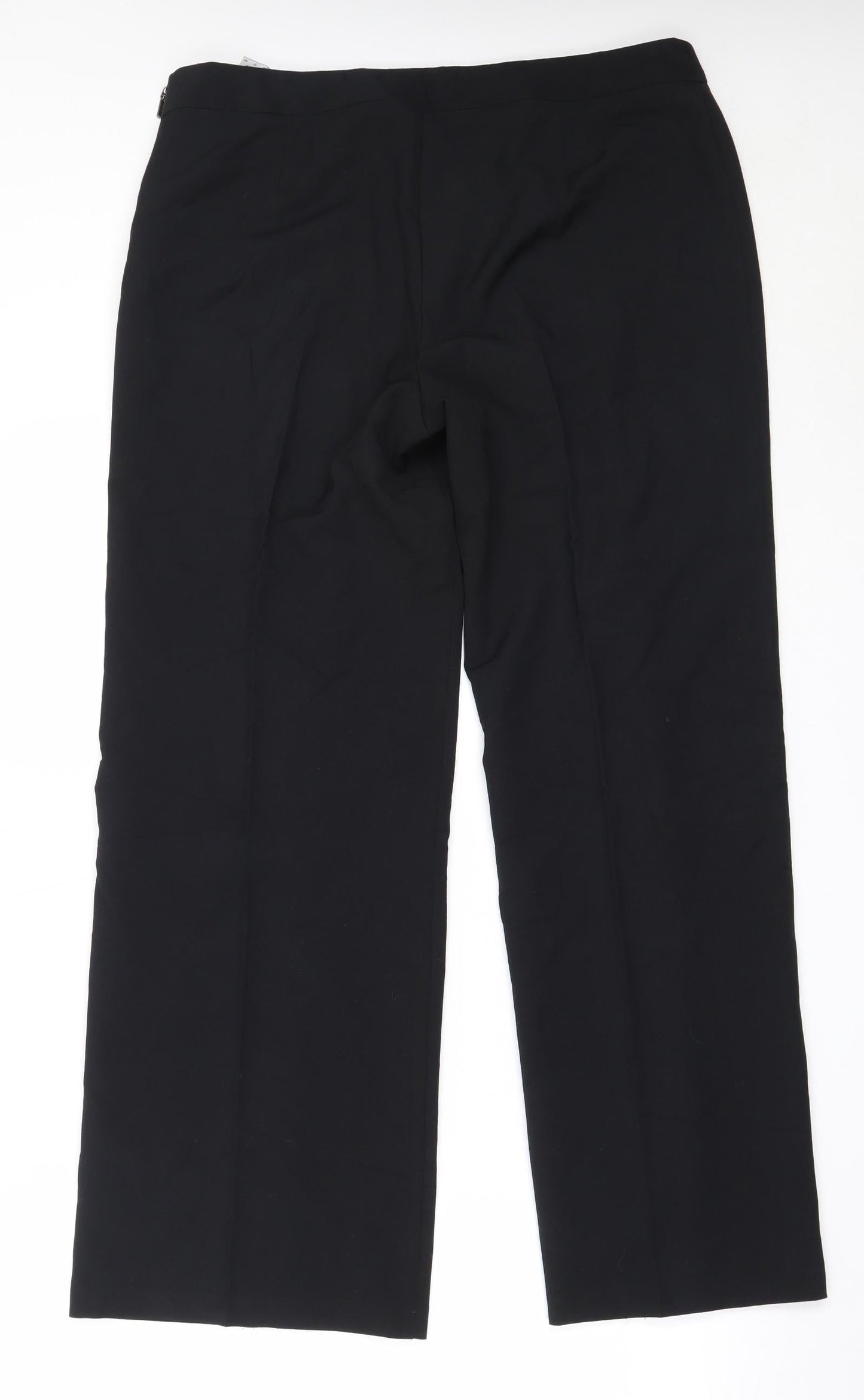 Marks and Spencer Womens Black  Polyester Trousers  Size 14 L30 in Regular