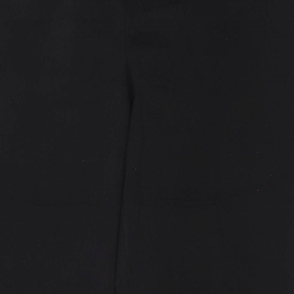 Papaya Womens Black  Polyester Trousers  Size 14 L28.5 in Regular