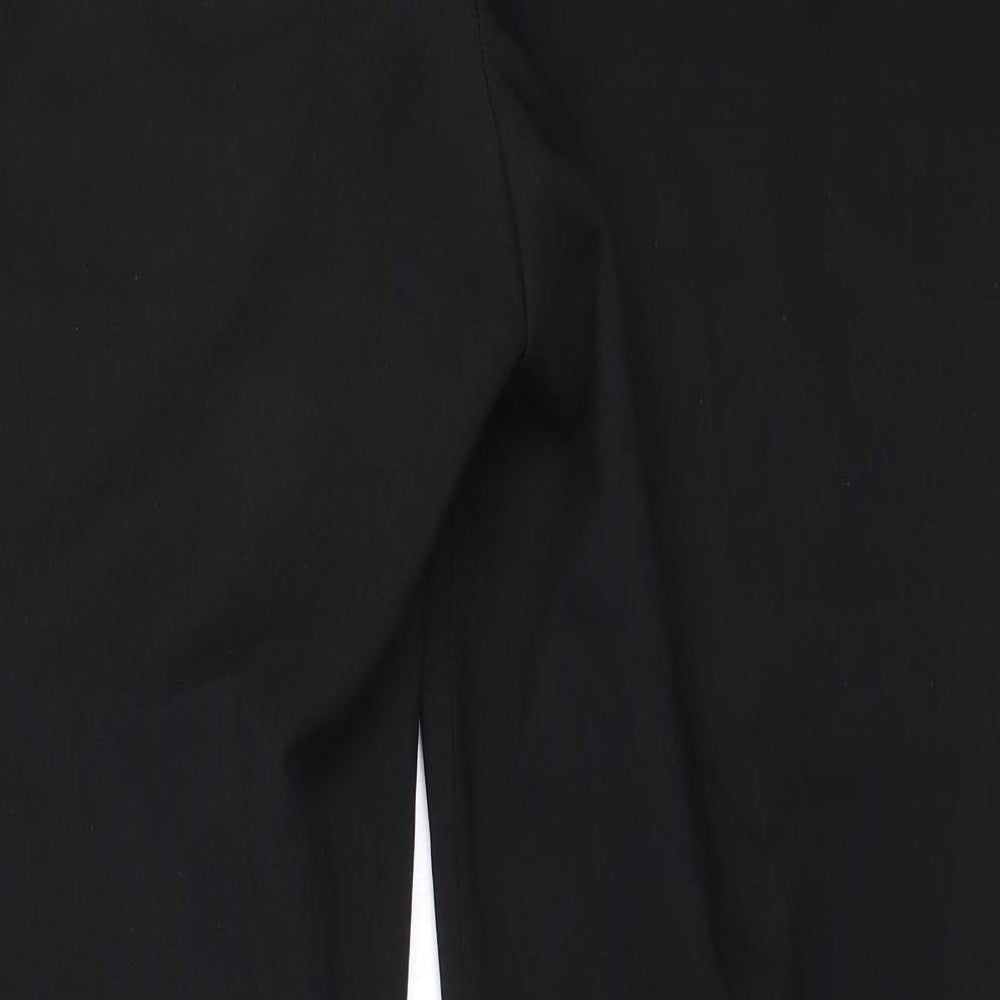 Papaya Womens Black  Polyester Trousers  Size 14 L28.5 in Regular