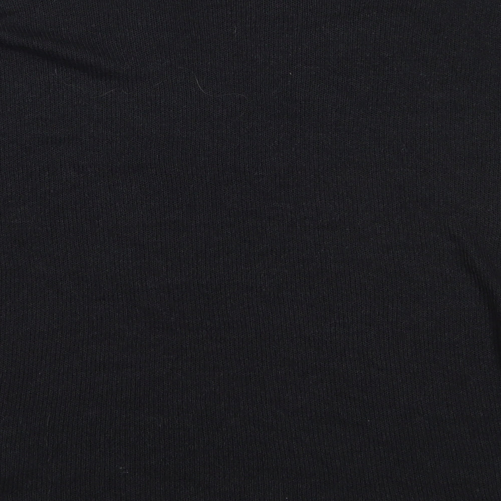 H&M Womens Black Round Neck  Viscose Pullover Jumper Size S