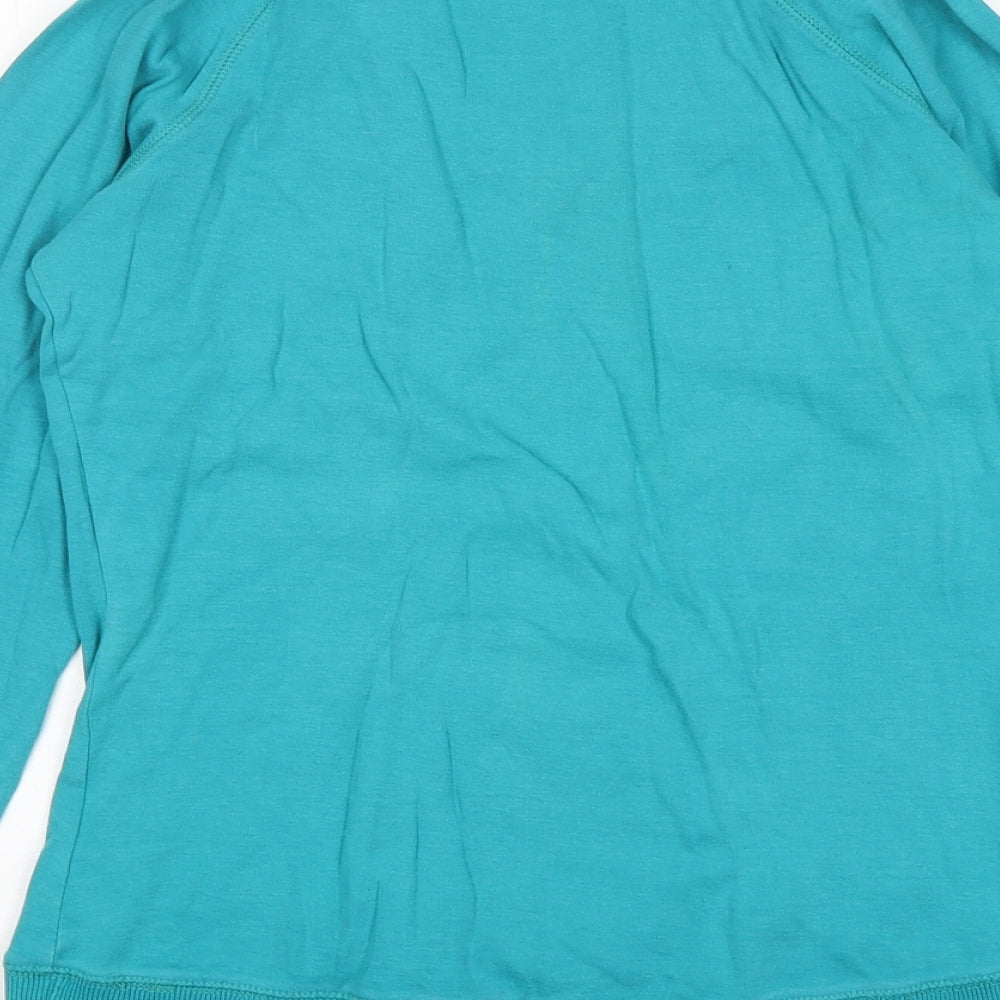 George Womens Green  Cotton Pullover Sweatshirt Size 10