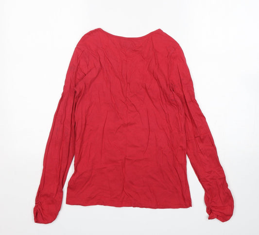 Gap Girls Red  Cotton Basic T-Shirt Size 12-13 Years Round Neck