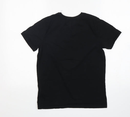 Primark Boys Black  Cotton Basic T-Shirt Size M Round Neck  - Fortnite