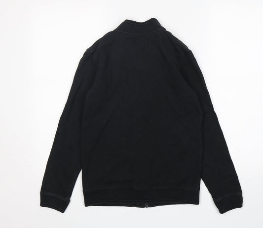 Bluezoo Boys Black  Cotton Full Zip Sweatshirt Size 11-12 Years