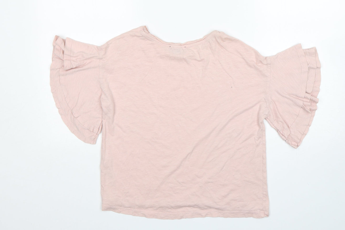 New Look Womens Pink  Modal Basic T-Shirt Size 8 Round Neck