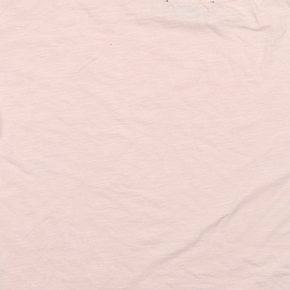 New Look Womens Pink  Modal Basic T-Shirt Size 8 Round Neck