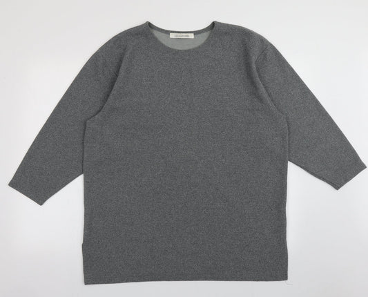 Leisure Womens Grey  Cotton Pullover Sweatshirt Size 16  Pullover