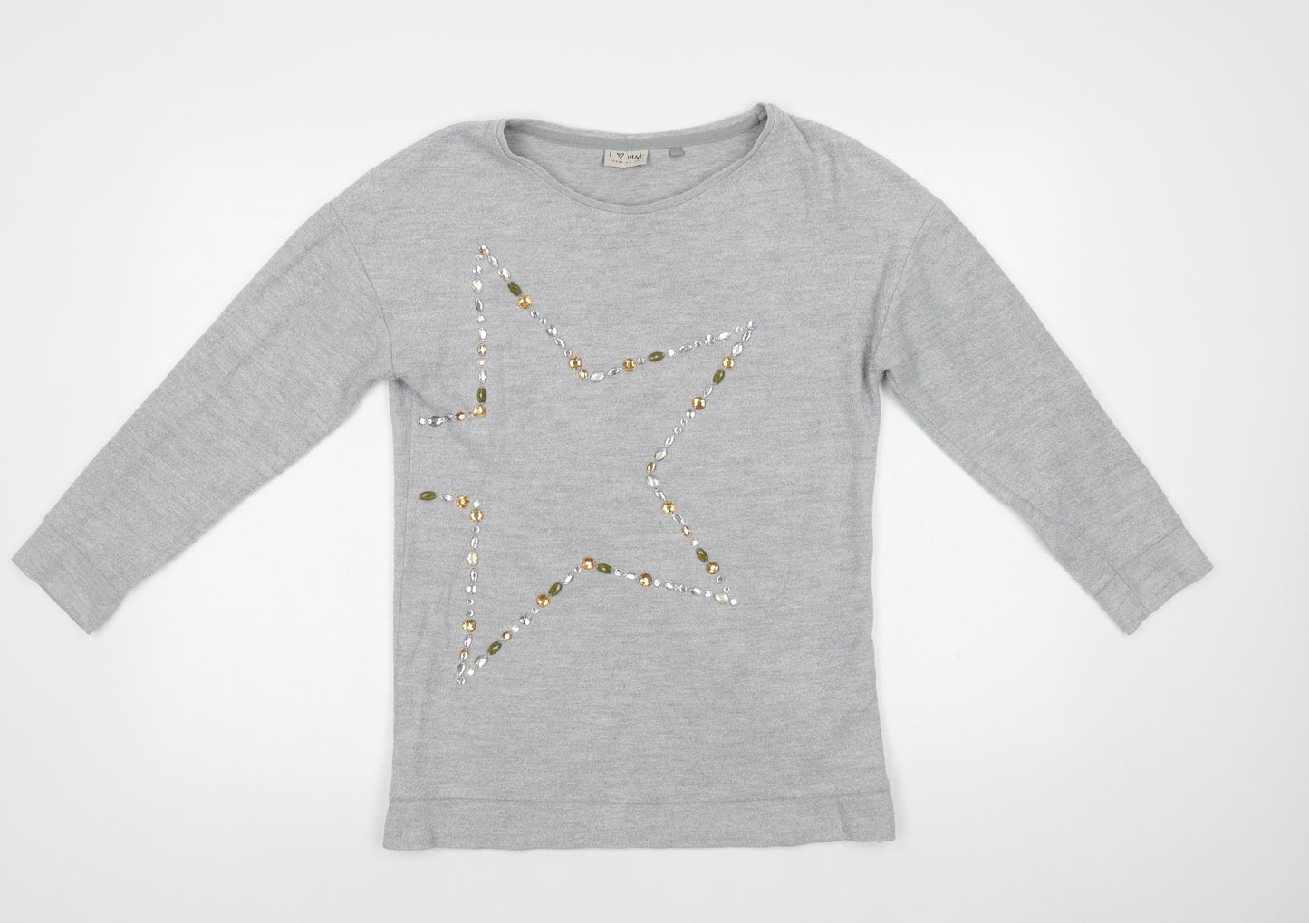 NEXT Girls Grey  Polyester Pullover Sweatshirt Size 13 Years   - Star