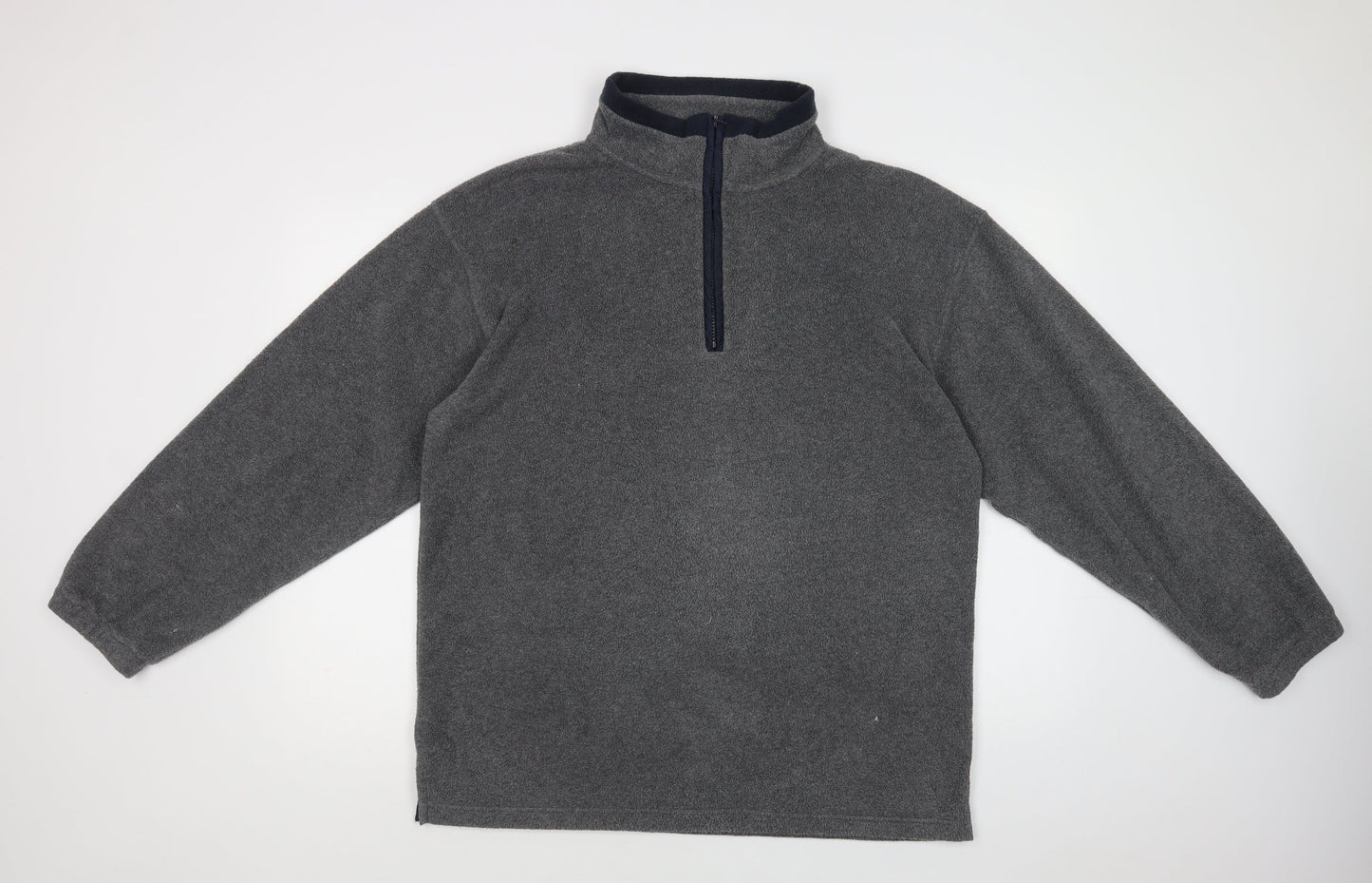 CS Athletic Mens Grey  Polyester Henley Sweatshirt Size L