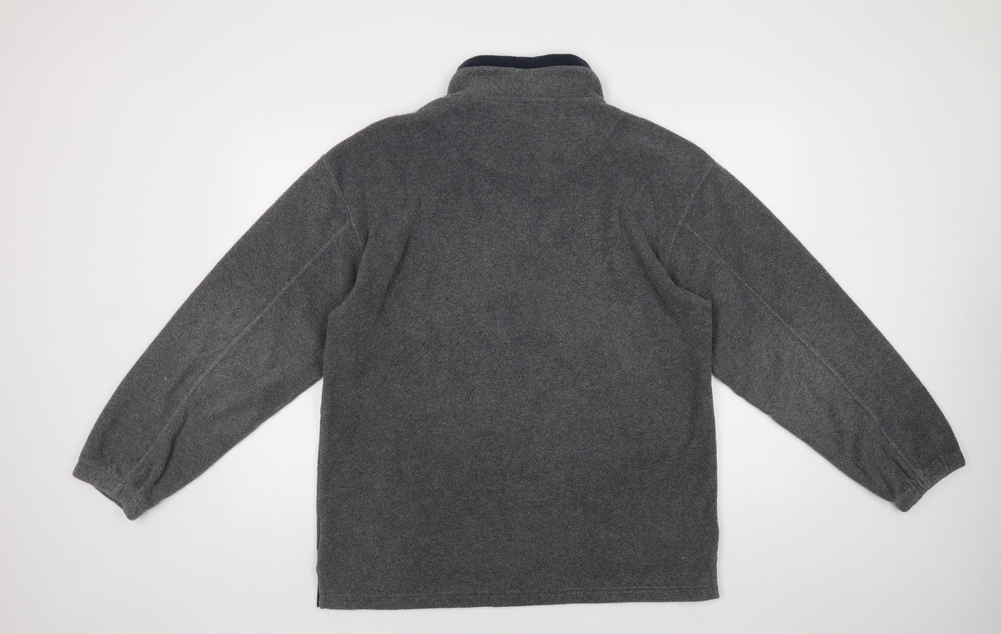 CS Athletic Mens Grey  Polyester Henley Sweatshirt Size L